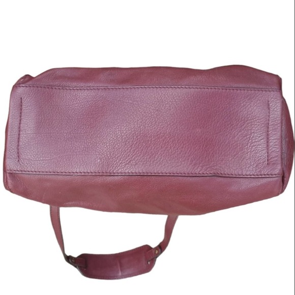 Andrea Mabinai Shoulder Bag Two tone Brown n Burgundy Deep Red Pristine EUC - Picture 11 of 12